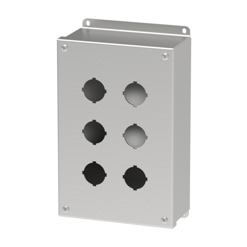 Hoffman E6PBSS6 Type 4X Stainless Steel 30.5-mm Pushbutton Enclosure