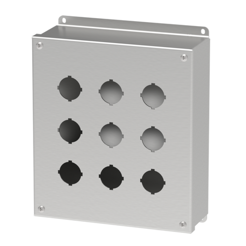 Hoffman E9PBSS6 Type 4X Stainless Steel 30.5-mm Pushbutton Enclosure