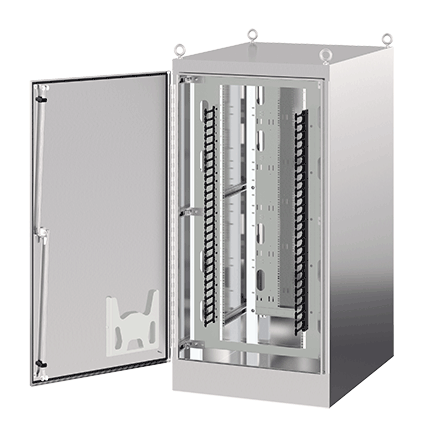 Hoffman D903646SDAS Seismic Free-Standing Dual-Access Cabinet