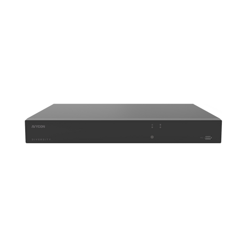 Avycon AVR-NSV16E2N-24T (NDAA) H.265 16CH 4K 4K NVR, DUAL NIC, max. 112Mbps In / 96Mbps  Out, max. 8MP@30FPS, ONVIF, 8 Alarm In / 1 Alarm Out, 1 HDMI 4K Output, 24TB HDD installed