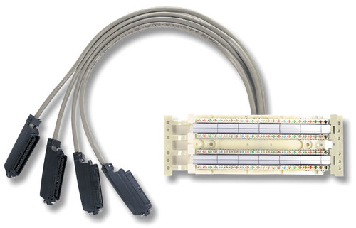 SignaMax 100PR-5MB06 100-Pair Panel w/5 Pair Clips on Bottom to 4 Male Telco 6Ft.