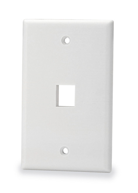 SignaMax SKF-1-WH 1-Port Single Gang Keystone Faceplate w/o Labeling, White