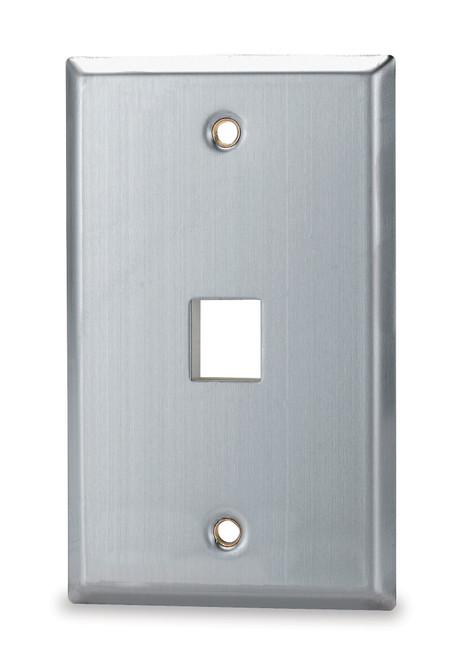 SignaMax SSKF-1 1-Port Single Gang Stainless Steel Faceplate