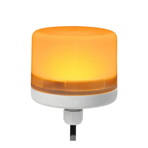 Federal Signal LP57-024A Streamline LP57 Mini Beacon Series, M12 Cable Gland, 24VDC, Steady Burn, Amber
