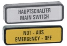 Sprecher & Schuh KT9-HTFCRY Emergency Off Legend Plate