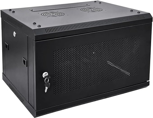 SES 6U Locking Vented Door Wall Mount Server Cabinet Network Rack Enclosure