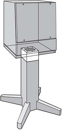 Hoffman APE6SS Operator Interface Stainless Steel Pedestal Extension