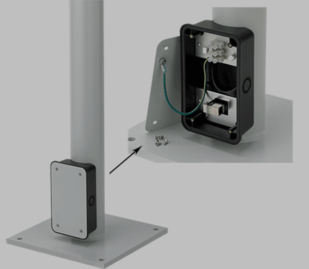 Hoffman FLOORPOST Syspend Motion Arm Floorpost with Junction Box