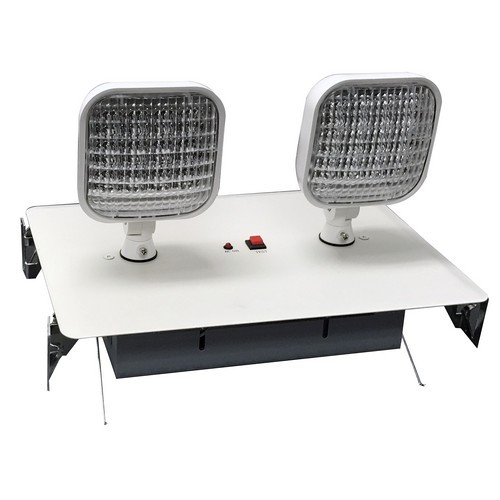 Morris 73158 Recessed Twin Head Emergency Lighting White