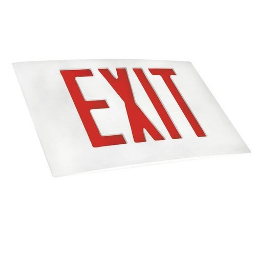 Morris 73382 Cast Aluminum LED Exit Sign Face Plate Red LED White Face