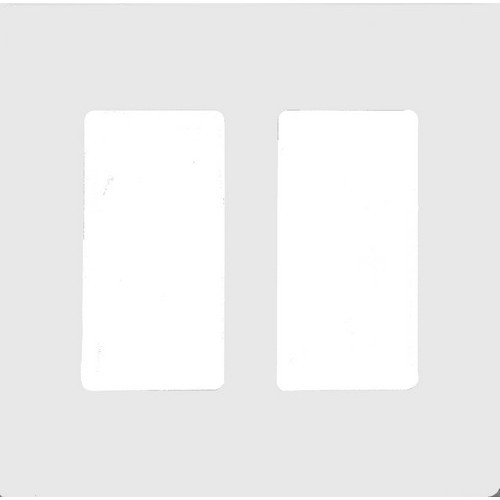 Morris 80906 White 2 Gang Decorative Screwless Wallplate