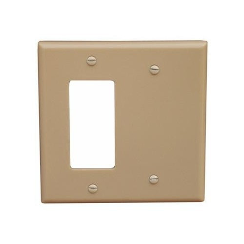 Morris 81220 Ivory 2 Gang, 1 GFCI & 1 Blank Wall Plate