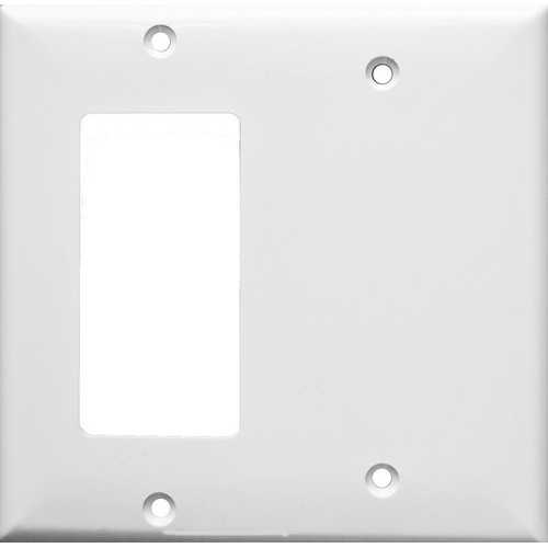 Morris 81221 White 2 Gang, 1 GFCI & 1 Blank Wall Plate