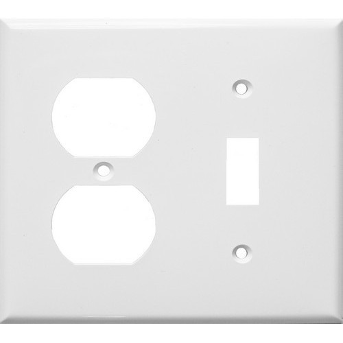 Morris 81291 White 2 Gang, 1 Duplex & 1 Toggle Wall Plate