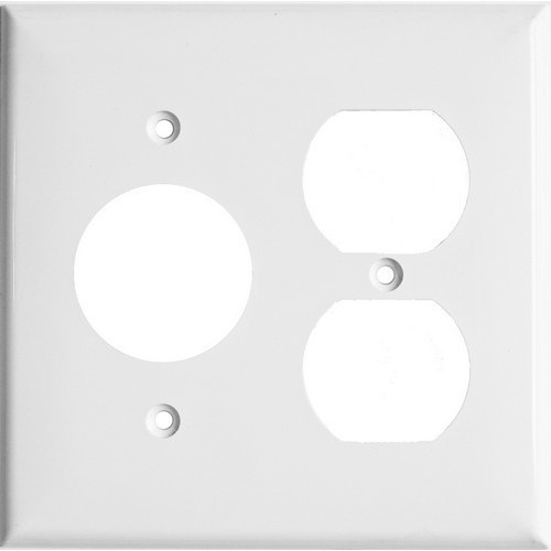 Morris 81686 White 2 Gang, 1 Duplex & 1 Single Receptacle Wall Plate