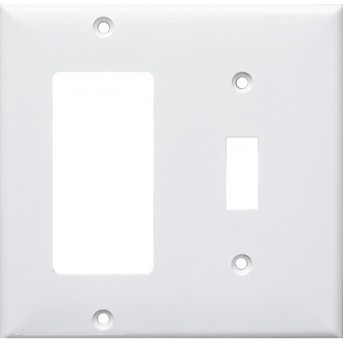 Morris 81791 White 2 Gang, 1 Toggle & 1 Decorative/GFCI Midsize Lexan Wall Plate