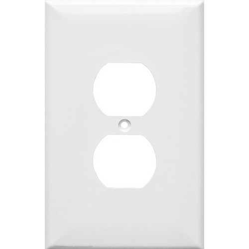 Morris 81831 White 1 Gang Oversize Duplex Receptacle Lexan Wall Plate