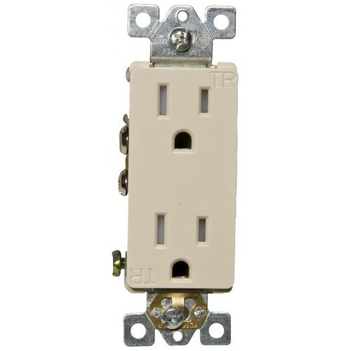 Morris 81960 Ivory 15A-125V Decorative Tamper Resistant Duplex Receptacle