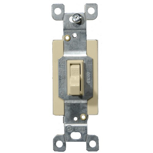 Morris 82020 Commercial Single Pole Ivory 20A-120/277V  Toggle Switch