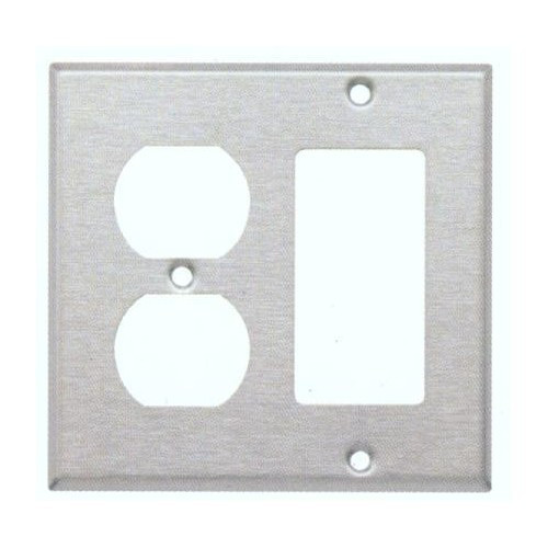 Morris 83440  Stainless Steel 2 Gang, 1 GFCI & 1 Duplex Wall Plate
