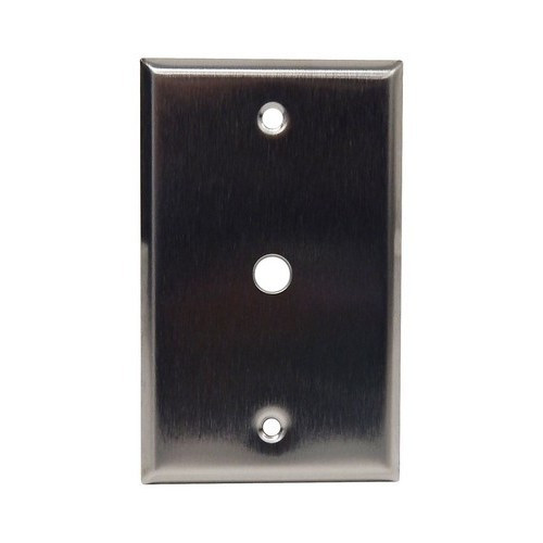 Morris 83460 Stainless Steel 1 Gang Cable .625" Wall Plate