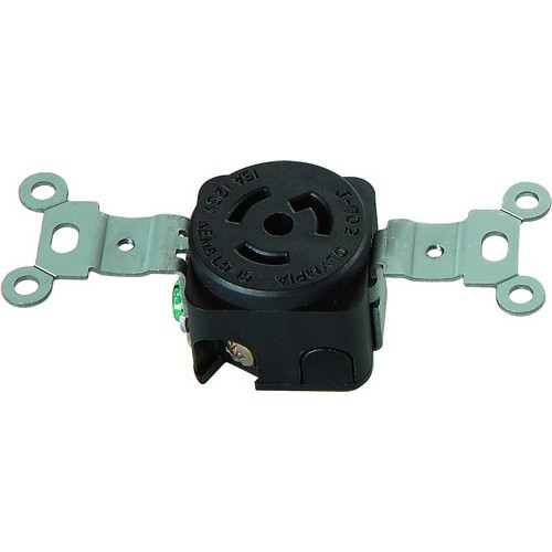 Morris 89736 2 Pole, 3 Wire 15A 125V Twist Lock Wall Mount Receptacle