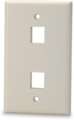 SignaMax SKF-2-BK 2-Port Single Gang Black Keystone Faceplate