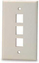 SignaMax SKF-3-BK 3-Port Single Gang Black Keystone Faceplate