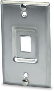 SignaMax SSKF-1P 1-Port Single Gang Stainless Steel Wall Mount Phone Plate