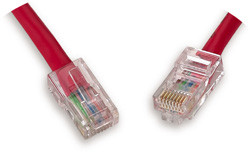 SignaMax C5EX-112RD-10FB Cat 5e Crossover Patch Cord Red 10 ft.