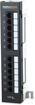 SignaMax 12458M-C5E 12-Port Category 5e Mini Panel W/89D Bracket