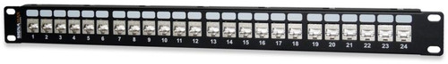 SignaMax 24458S-C6C 24-Port Category 6 MT-Series Screened Patch Panel, 1 RMU