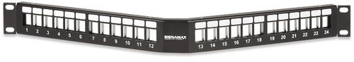 SignaMax 24U-HDMMP-A 24-Port Field-Configurable Angled Patch Panel, 1 RMU