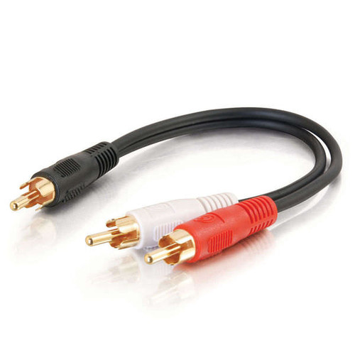 C2G CG03161 6" Value Series One RCA Mono Male to Two RCA Stereo Male Y-Cable