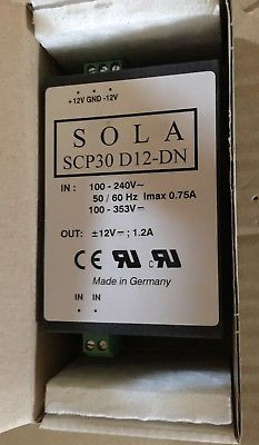 Sola SCP30D12-DN 30W 12/12V SW PWR SPLY DIN