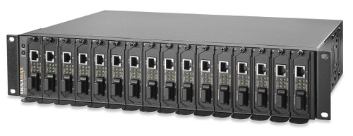 SignaMax FO-065-1185 16-Bay Rack Mount Media Converter Chassis with Redundent Power Supplies