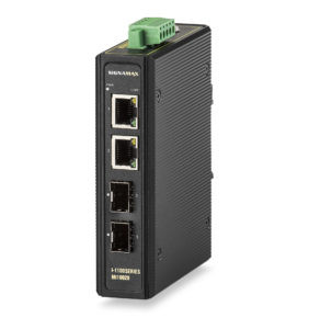SignaMax FO-MI10020 I-1100 Gigabit SFP Industrial Media Converter - 2 RJ45 Ports, 2 SFP Ports