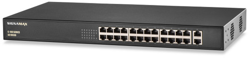 SignaMax FO-SC10030 C-100 24 Port Fast Ethernet PoE+ Lite Switch with 2 Gigabit Ports
