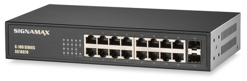 SignaMax FO-SC10070 C-100 16 Port Gigabit Switch with 2 SFPPorts