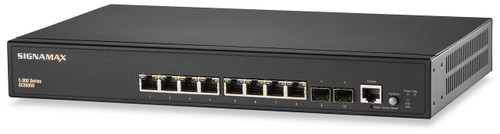 SignaMax FO-SC30050 C-300 8 Port Gigabit PoE+ Managed Switch with 2 SFP Ports