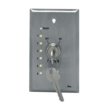 Middle Atlanitc USC-KL Remote Wall Plate Keyswitch with LED Status Indicators