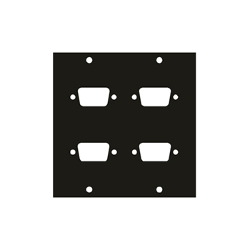 Middle Atlantic 4DB9 Four DB9 Punchout UCP Module