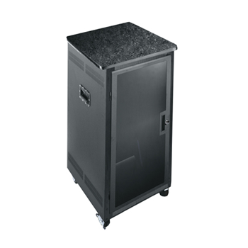 Middle Atlantic PTRK-2726MDK 27 RU, 26" D Portable Wood Top, Plexi Door Rack