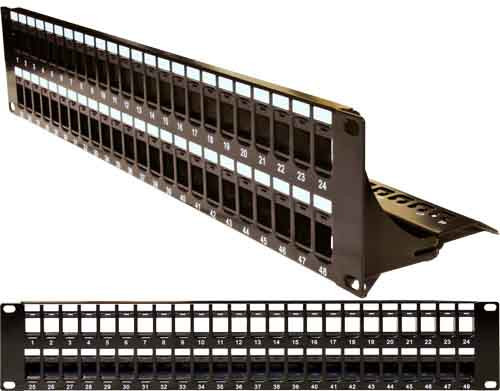 Vertical Cable 043-384/48/2U 48-Port 2U Blank Patch Panel