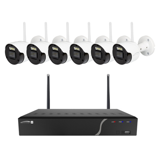 Speco ZIPK8WN2 8 Channel Wireless NVR Kit with 6 2MP Wireless IP Cameras