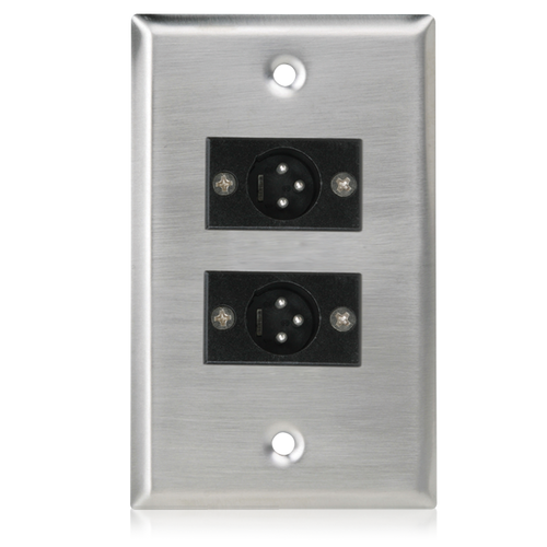 Atlas SG-XLR-M2 Single Gang Stainless Steel Plate