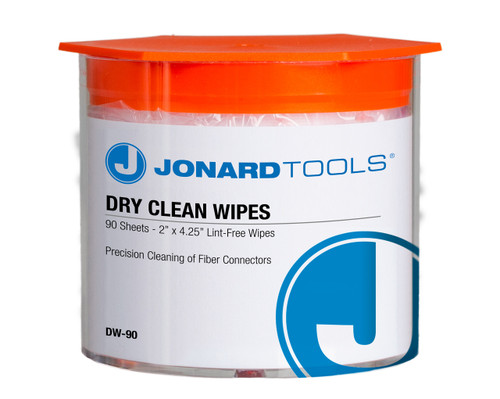 Jonard Tools DW-90 Dry Wipes for Cleaning Fiber
