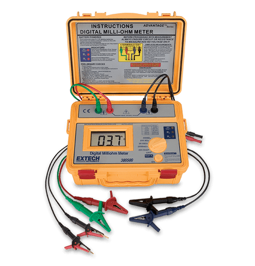 Extech 380580-NIST Battery Powered Milliohm Meter