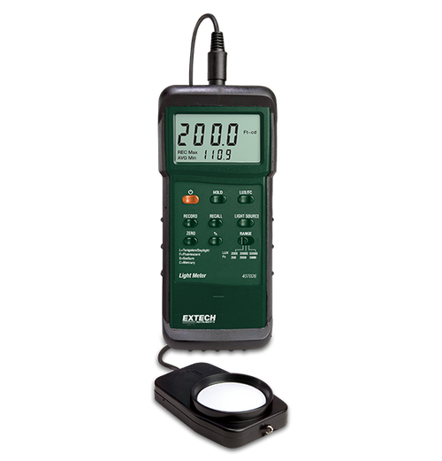 Extech 407026-NIST Heavy Duty Light Meter with PC Interface