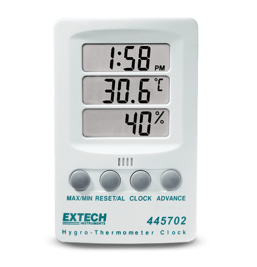 Extech 445702 Hygro-Thermometer Clock